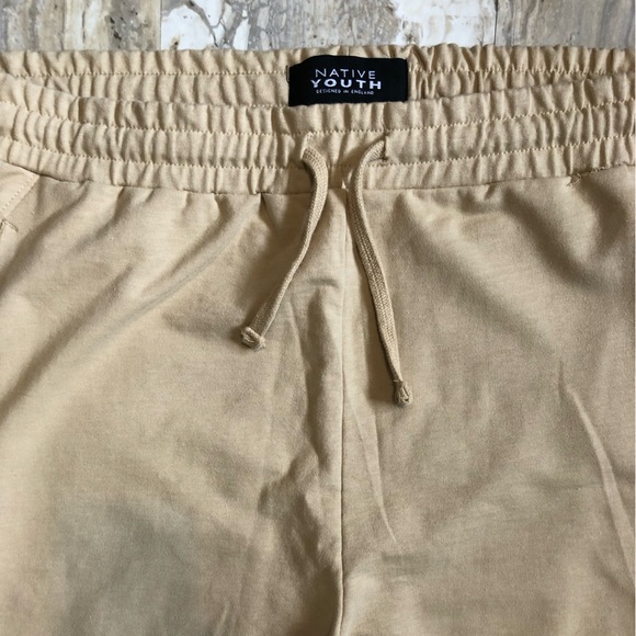 Native Youth Khaki Beige Joggers Jogging Pants Leisure Men’s Size 38 - Picture 3 of 13